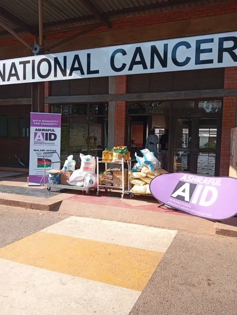 Food items ready for handover at the National Cancer Centre
